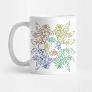 Colorful symetrical geometric flower pattern design Mug